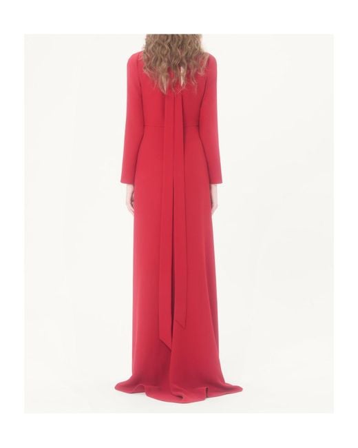 Valentino Red Long Cady Couture Dress
