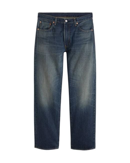 Levi's Blue 555 Relaxed Straight Jeans for men