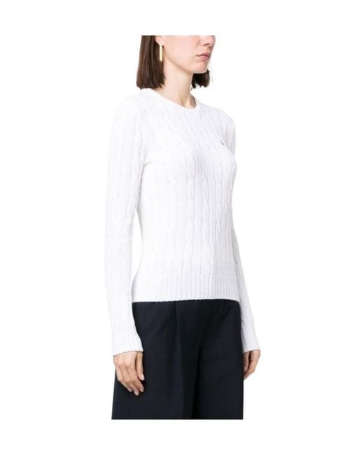 Polo Ralph Lauren White Pony Embroidered Crewneck Jumper