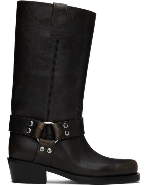 Paris Texas Black Roxy Brushed Boots