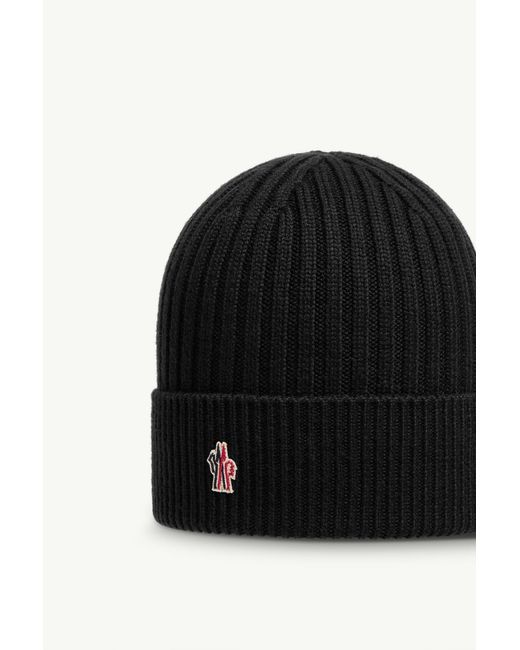 Moncler Black Wool Beanie for men