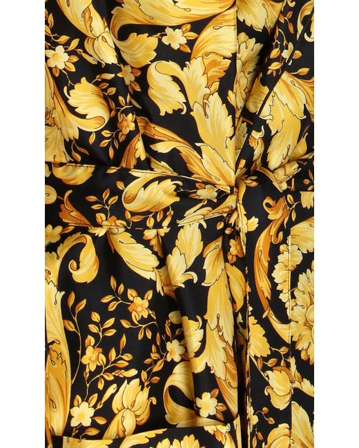 Versace Metallic Baroque Pattern Belted Pajama
