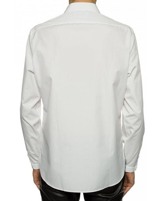 Saint Laurent White Peter Pan Collar Shirt for men