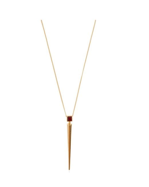 Jil Sander White Long Embellished Necklace