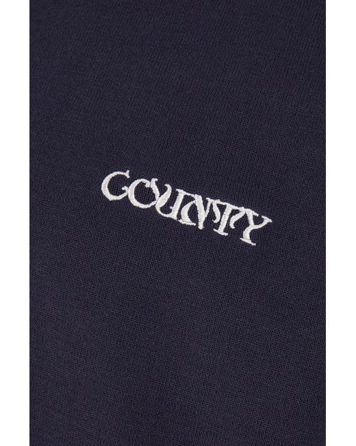 Marcelo Burlon Blue County Of Milan Logo Embroidered Jumper for men