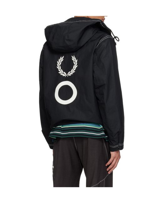 Craig Green Black X Fred Perry Collaboration Alpine Long-Sleeve Casual Jacket for men