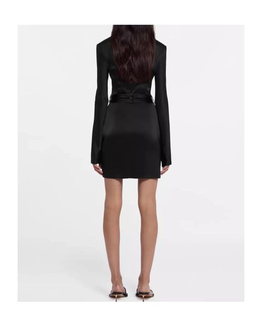 Nanushka Black Charon Twisted Satin Dress