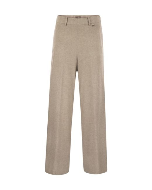 Herno Natural Belt Loop Casual Pants