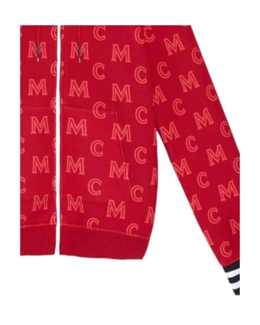 MCM Red Logo Hooded Casual Jacket for men