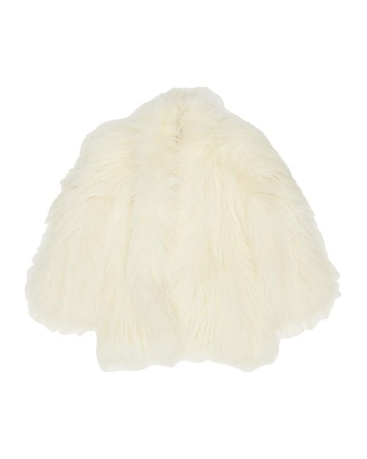 Gucci Natural Long-Sleeved Fur Coat