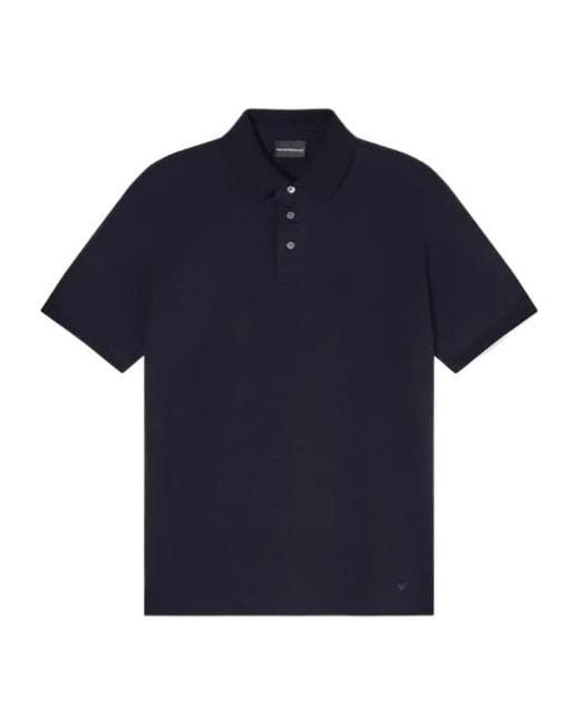 Emporio Armani Blue Short Sleeve Polo Shirt for men