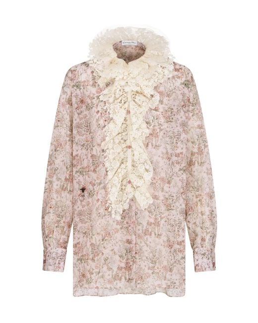 Dior Natural Blouse With Removable Ruched Collar