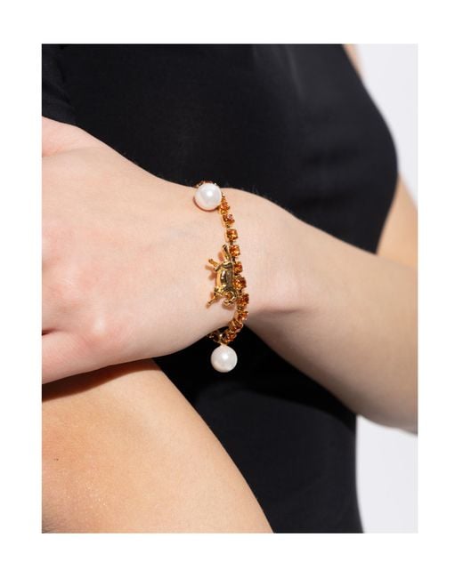 Marni Metallic Embellished Charm Bracelet