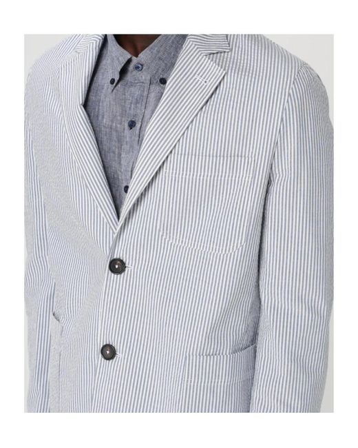 Doppiaa Gray Single-Breasted Suit Jacket for men