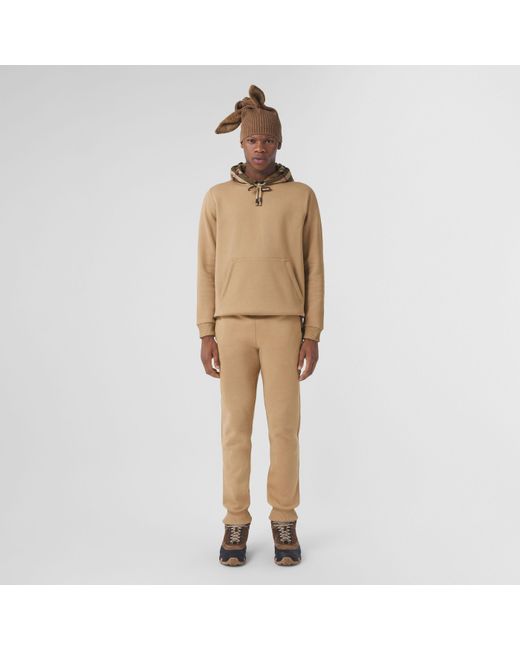 Burberry Natural Check Panel Jogging Pants for men