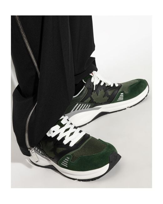 DSquared² Black Dash Lace-Up Sneakers for men