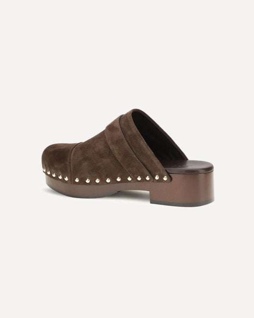 Chloé Brown Jeannette Clog Mules