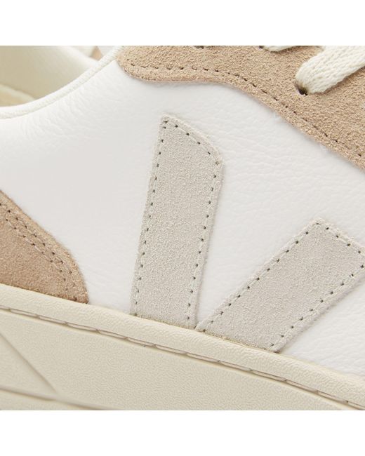 Veja White V-10 Panelled Low-Top Sneakers
