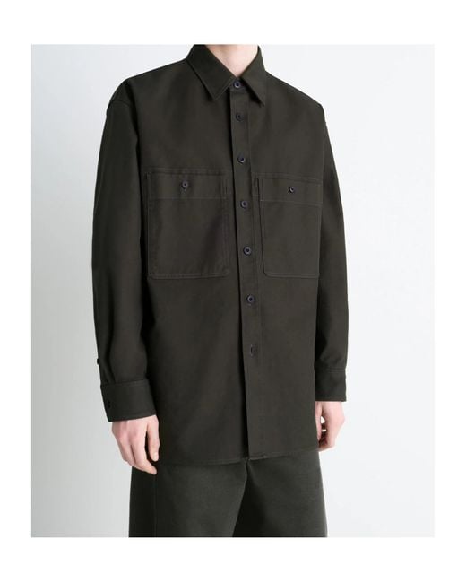 Lemaire Black Utility Overshirt for men