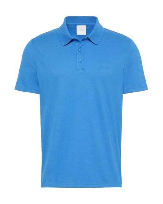 Calvin Klein Blue Tech Interlock Polo for men