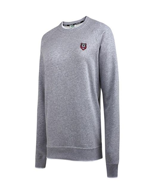 KENZO Blue Tiger Head Embroidery Knitted Pullover