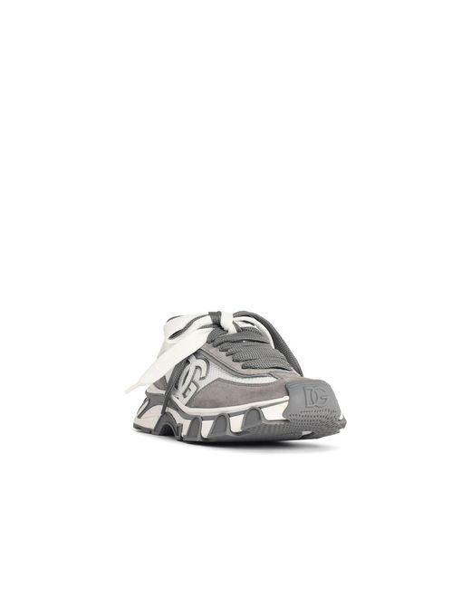 Dolce & Gabbana Metallic Airmaster Dg Logo Patch Sneakers for men