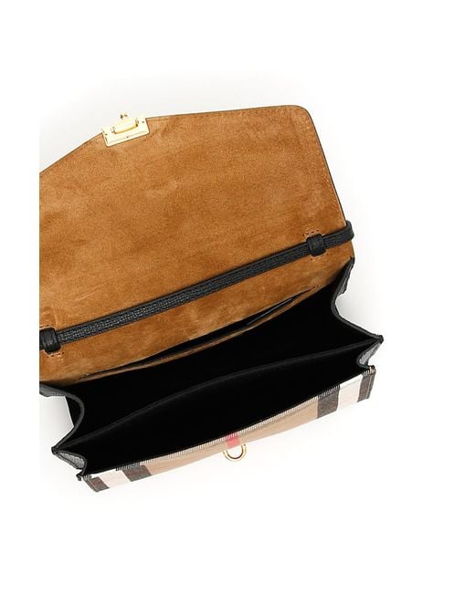 Burberry Black House Check 'Clamshell Oblique Span Bag