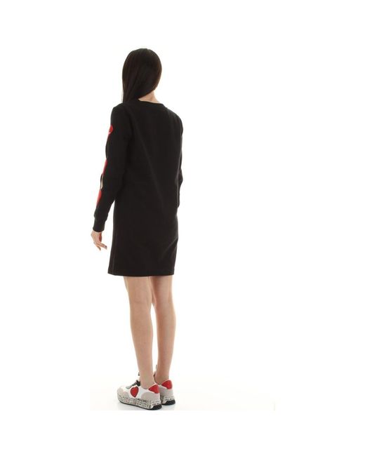 Moschino Black Heart-Detail Sweater Dress