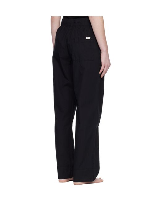 Tekla Black Drawstring Pajama Pants for men