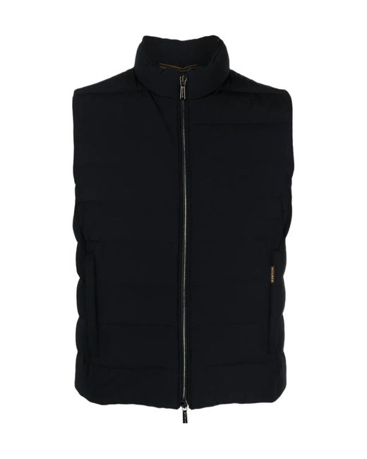 Moorer Black Oliver-Kn Padded Gilet for men