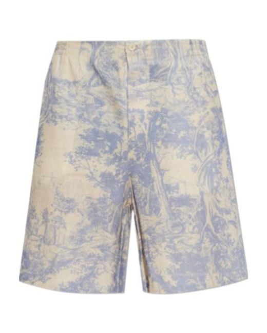 Off-White c/o Virgil Abloh Blue Elastic-Waist Shorts for men