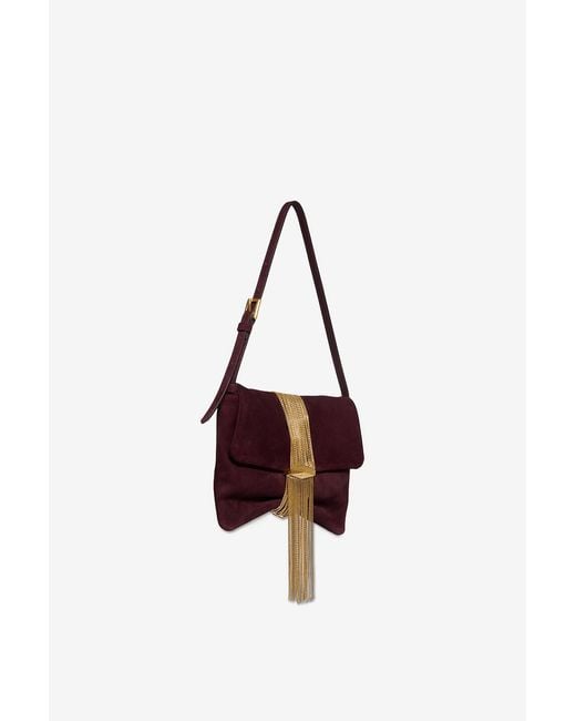 Jimmy Choo Brown Mini Suede Shoulder Bag