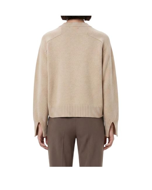 Soeur Natural Ribbed Knit Sweater