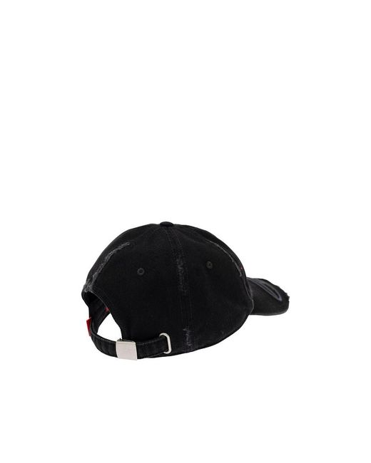 DIESEL Black C-Jarl Logo-Patch Cotton Cap for men