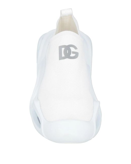Dolce & Gabbana White Solid Color Sneakers