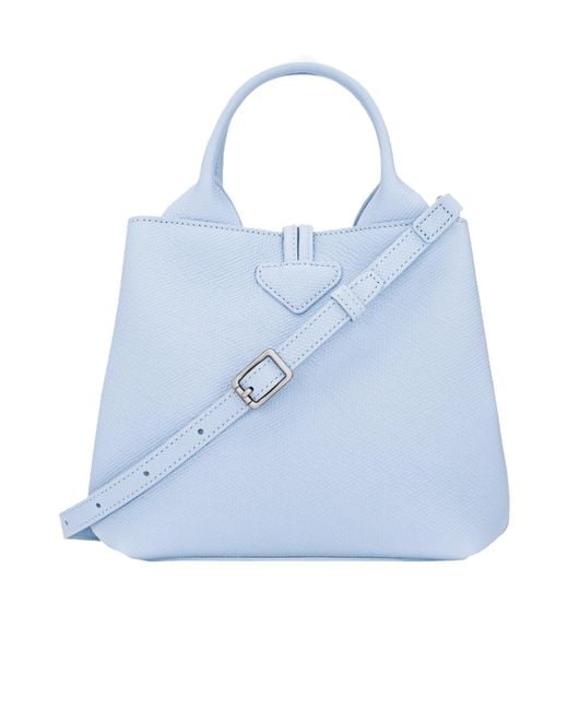Longchamp Blue Small Le Roseau Toggle-Fastening Tote Bag