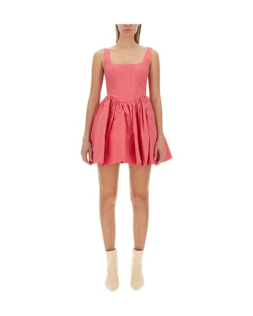 Staud Red Sleeveless Mini Dress