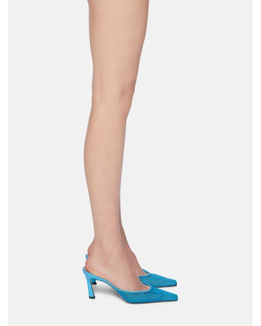 The Attico Blue The Mesh Pointed Toe Sandals