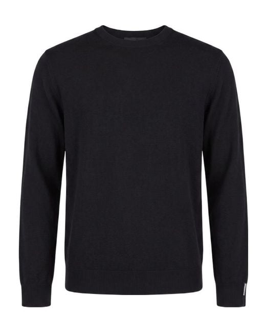 Peserico Blue Crew-Neck Long-Sleeve Knit Top for men
