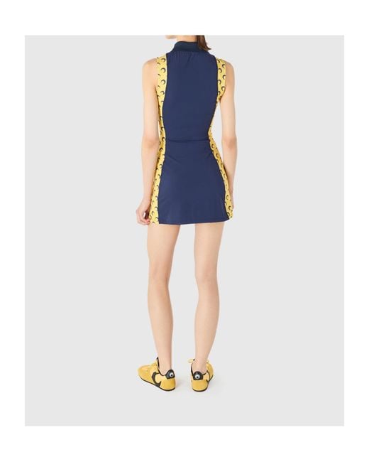 MARINE SERRE Blue Logo Dress