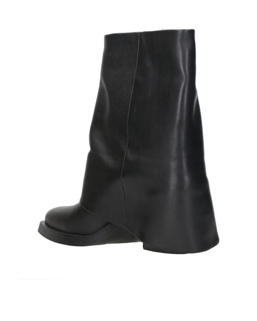 Ash Black Round-Headed Short Boots