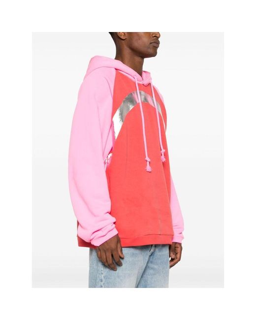 ERL Pink Long Sleeve Drawstring Hoodie