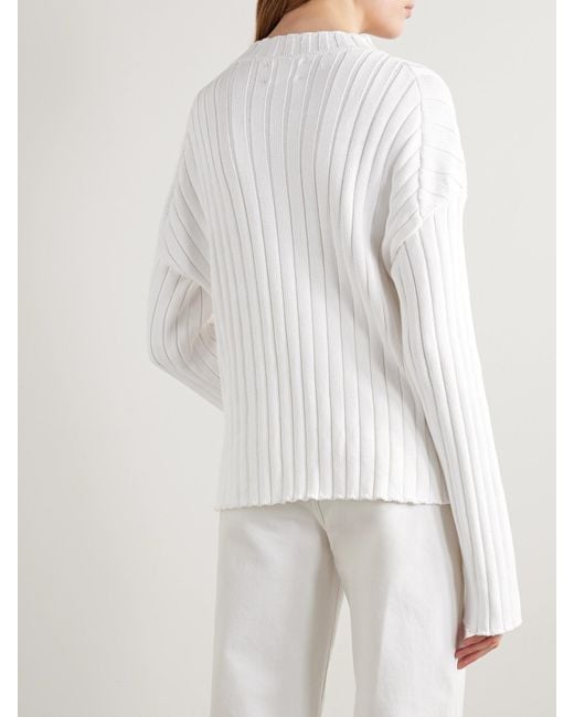 Khaite White Long-Sleeved Sweater