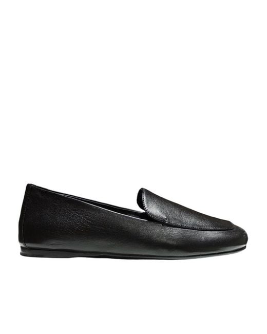 Khaite Black Monrow Asymmetric Toe Loafers
