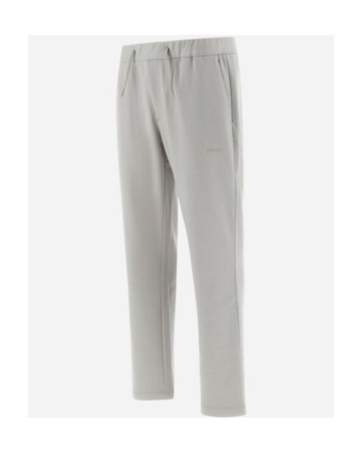 Herno Gray Drawstring Straight-Leg Trousers for men