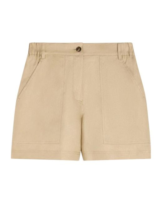 Weekend by Maxmara Natural Veletta High-Waist Shorts