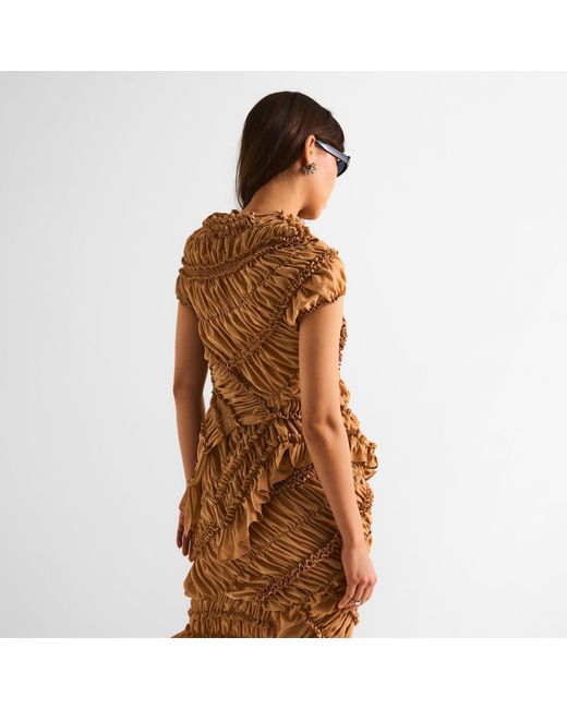 Magda Butrym Brown Short-Sleeve