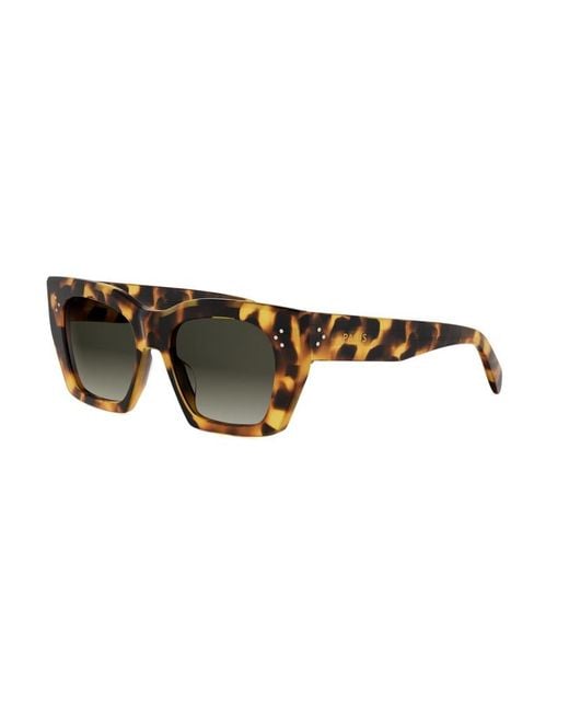 Céline Multicolor 3 Dots Havana Square Sunglasses