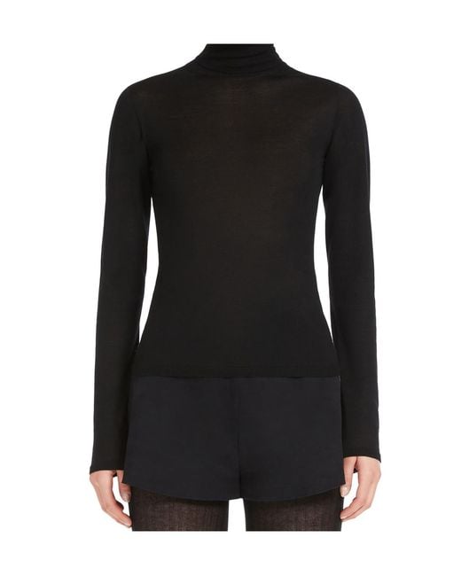 Max Mara Black Adda Turtleneck Long-Sleeved Jumper