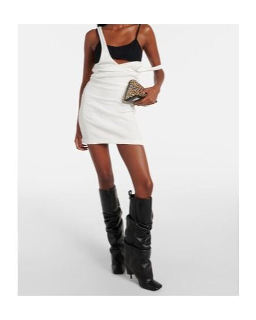 The Attico Black Rea Leather Knee-High Boots